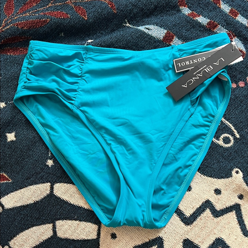 La Blanca Aqua High-Rise Bikini Bottom